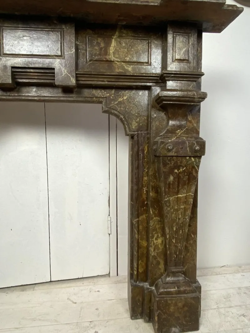 Pamono Antique Wooden Fireplace Mantle, 1900s> Fireplaces And Mantels