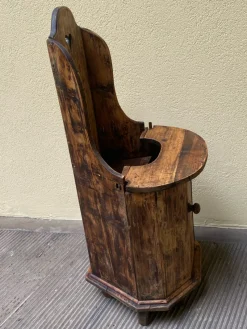 New Pamono Antique Wooden High Chair, 1890s