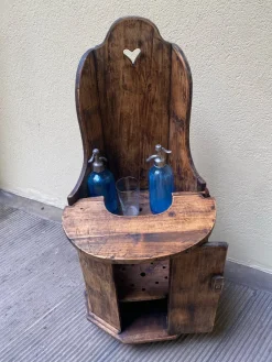 New Pamono Antique Wooden High Chair, 1890s