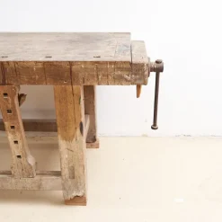 Pamono Antique Workbench in Wood><noscript><img width=
