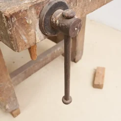 Pamono Antique Workbench in Wood><noscript><img width=