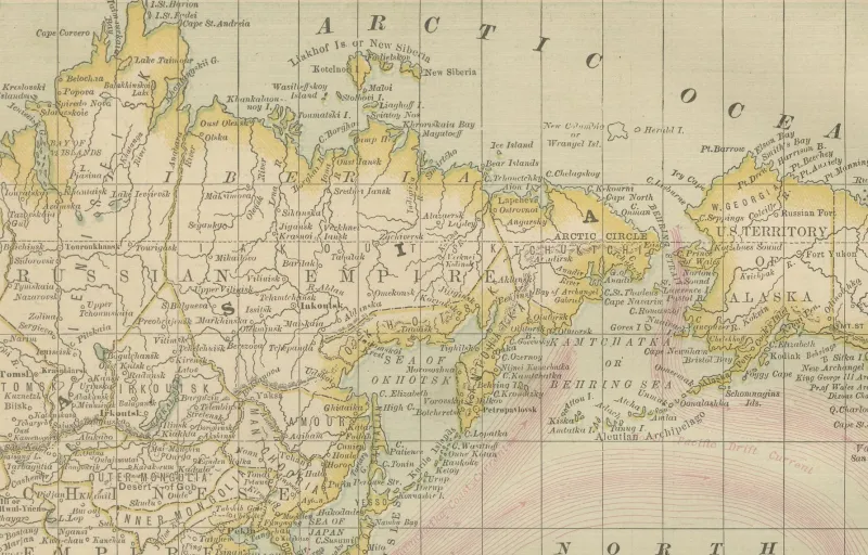 Sale Pamono Antique World Map by Rand McNally, 1888