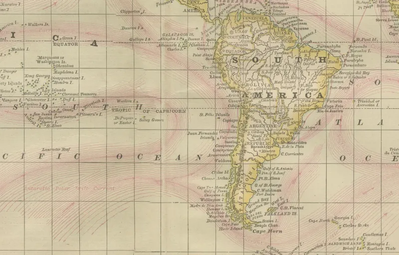 Sale Pamono Antique World Map by Rand McNally, 1888