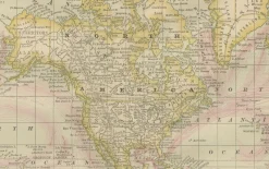 Sale Pamono Antique World Map by Rand McNally, 1888