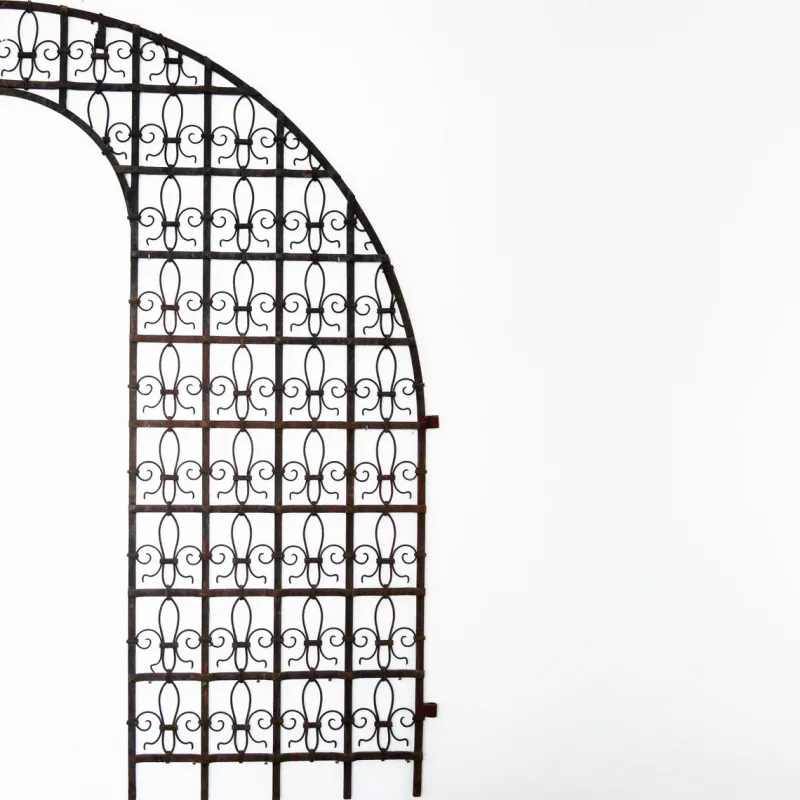 Pamono Antique Wrought Iron Garden Gate, France, Late 19th Century> Garden Accessories