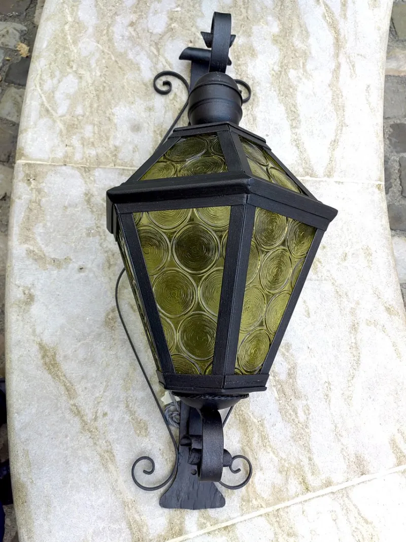 Pamono Antique Wrought Iron Lantern Wall Light> Garden Lighting