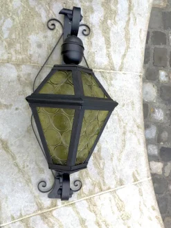 Pamono Antique Wrought Iron Lantern Wall Light><noscript><img width=
