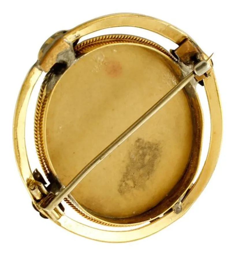 Best Pamono Antique Yellow Gold Cameo Brooch