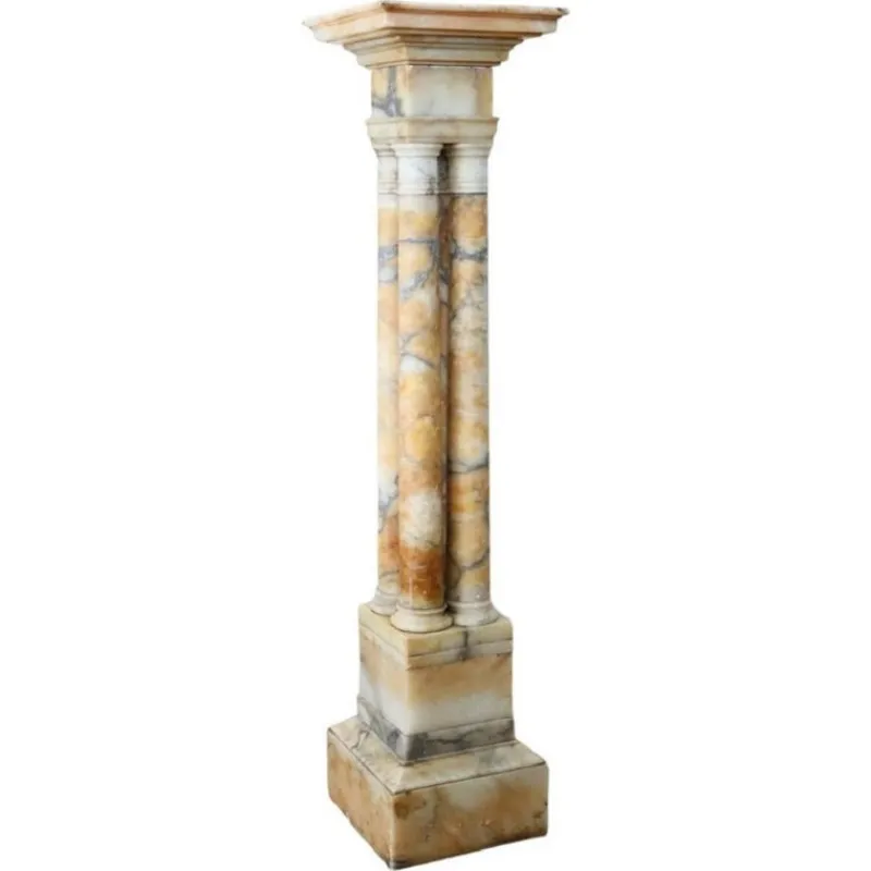 Pamono Antique Yellow Marble Column, 19th Century> Pedestals And Columns