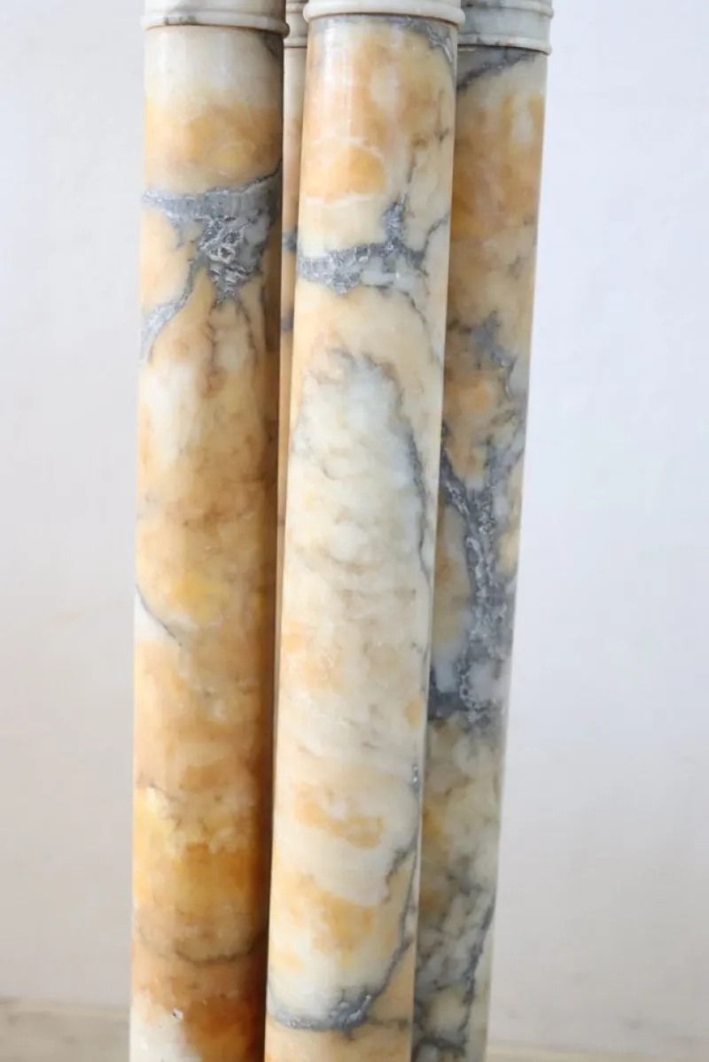 Pamono Antique Yellow Marble Column, 19th Century> Pedestals And Columns