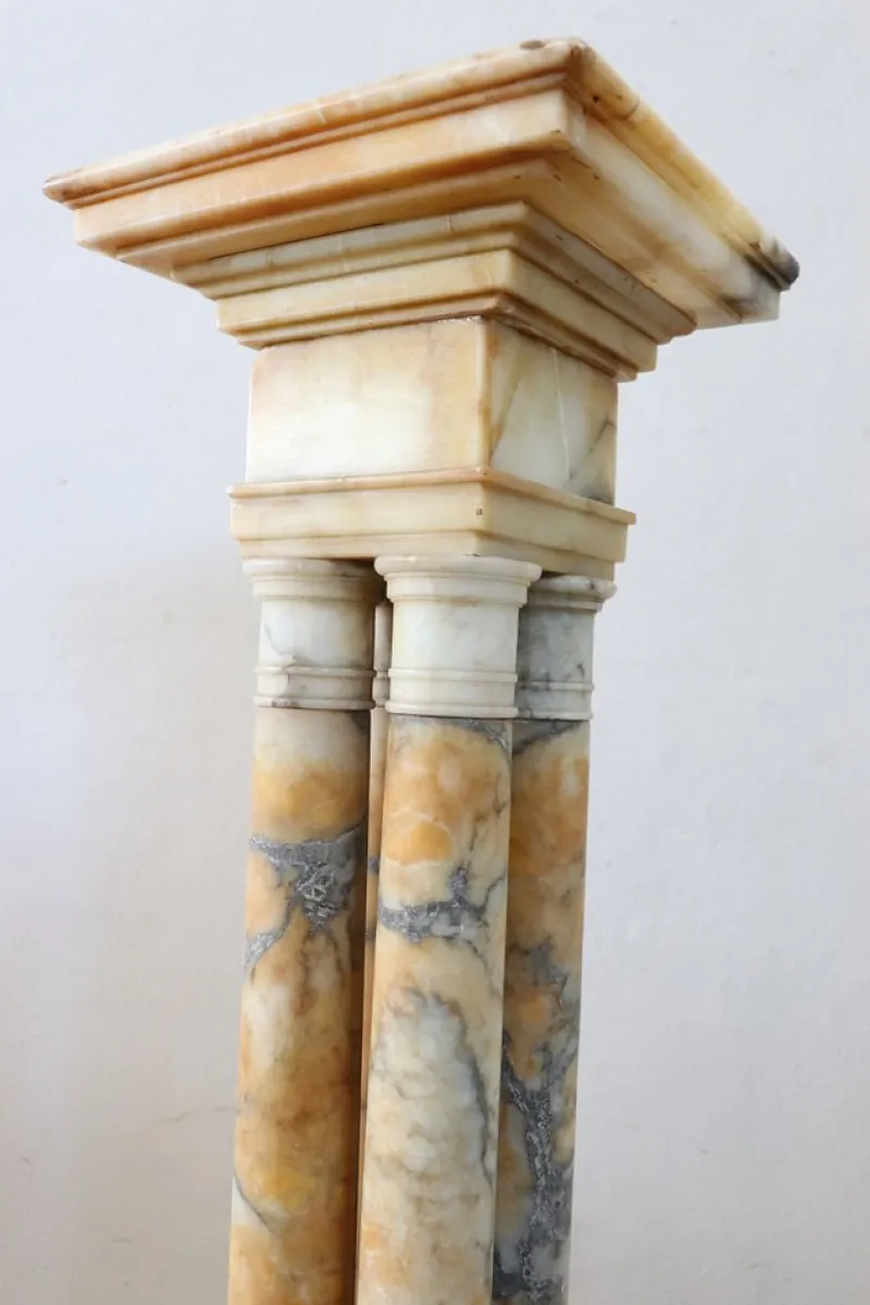 Pamono Antique Yellow Marble Column, 19th Century> Pedestals And Columns