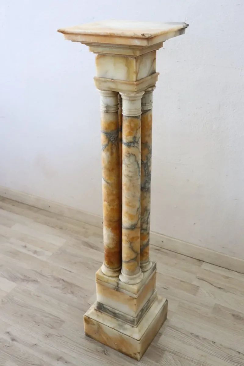 Pamono Antique Yellow Marble Column, 19th Century> Pedestals And Columns