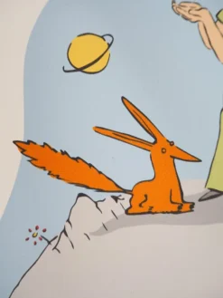 Clearance Pamono Antoine de Saint-Exupery, The Little Prince, The Fox and the Stars, Lithograph