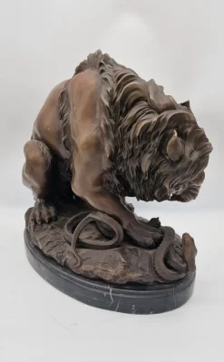Pamono Antoine Louis Barye, Lion and Serpent, 1800s, Bronze on Marble Base><noscript><img width=