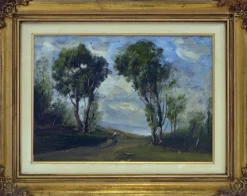 Discount Pamono Antonio Asturi, Landscape in Sorrento, 1950s, Oil on Cardboard, Framed