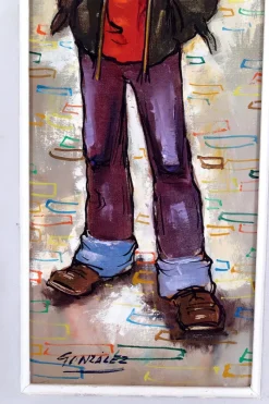 Pamono Antonio Collado Gonzalez, Little Boy, 1970s, Oil Painting on Canvas><noscript><img width=