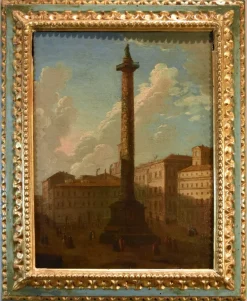 Pamono Antonio Joli, Views of Rome Landscape, 1740, Oil on Canvas> Old Masters