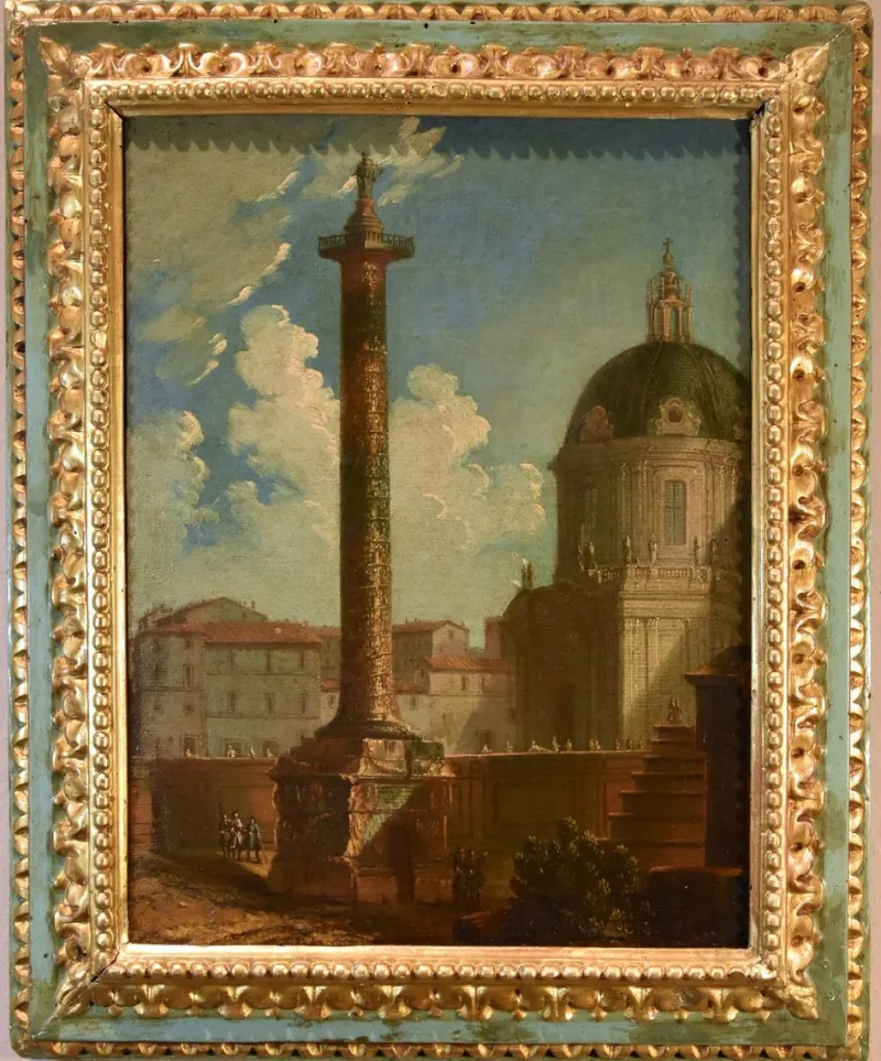 Pamono Antonio Joli, Views of Rome Landscape, 1740, Oil on Canvas> Old Masters