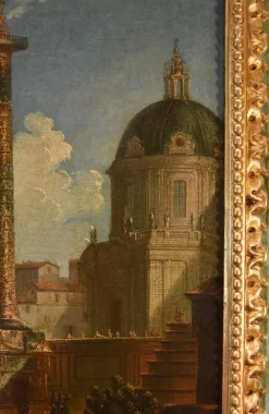 Pamono Antonio Joli, Views of Rome Landscape, 1740, Oil on Canvas><noscript><img width=