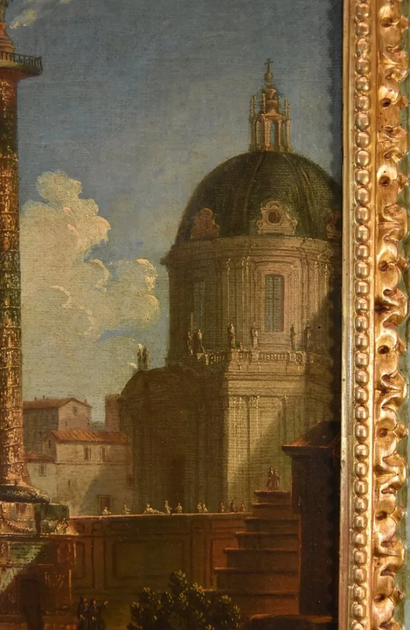 Pamono Antonio Joli, Views of Rome Landscape, 1740, Oil on Canvas> Old Masters