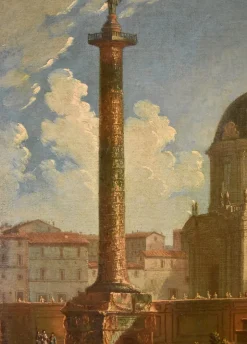 Pamono Antonio Joli, Views of Rome Landscape, 1740, Oil on Canvas><noscript><img width=