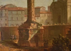 Pamono Antonio Joli, Views of Rome Landscape, 1740, Oil on Canvas><noscript><img width=