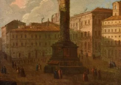 Pamono Antonio Joli, Views of Rome Landscape, 1740, Oil on Canvas><noscript><img width=