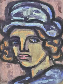 Online Pamono Antonio Santacroce, Portrait, Watercolor, 1983
