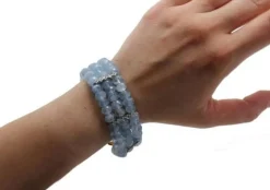 Pamono Aquamarine and Diamond Gold Bracelet><noscript><img width=