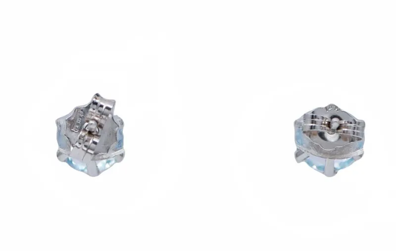 Pamono Aquamarine and White Gold Stud Earrings, Set of 2> Earrings