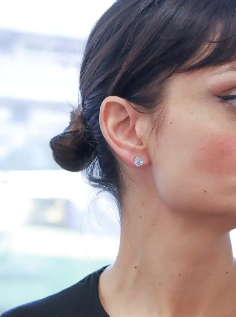 Pamono Aquamarine and White Gold Stud Earrings, Set of 2> Earrings
