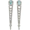 Outlet Pamono Aquamarine Topaz, Diamonds and White Gold Earrings, Set of 2