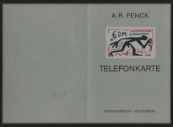 Outlet Pamono A.R. Penck, Phonecard, 1992, Silkscreen on Plastic