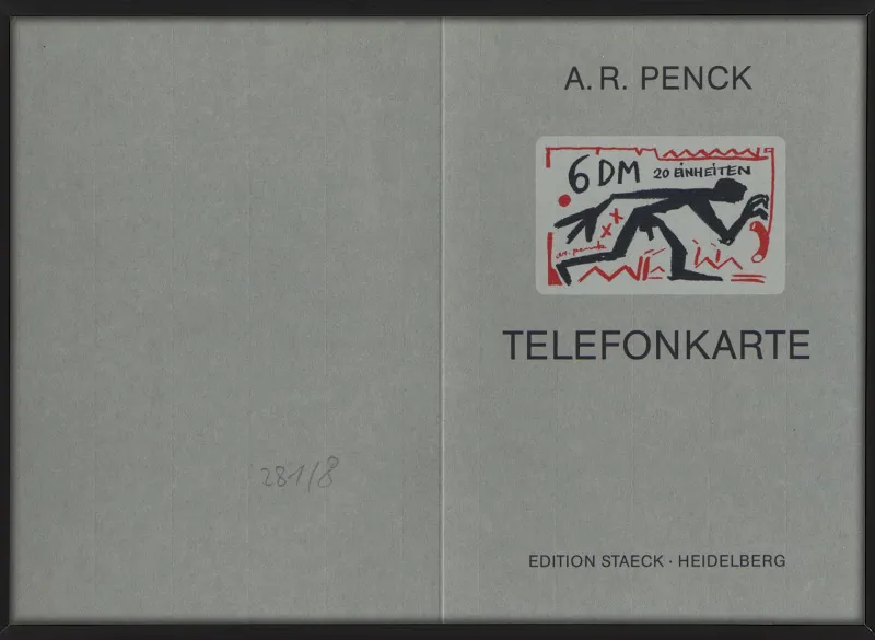 Outlet Pamono A.R. Penck, Phonecard, 1992, Silkscreen on Plastic