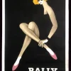Hot Pamono Arches Paper Poster of Bally Shoes / Blonde Woman by Bernard Villemot, 1982