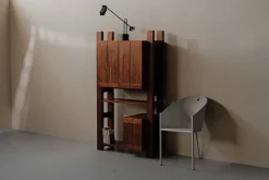 Best Pamono Architect-Designed Mahogany Secretary Desk, 1980s
