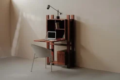 Best Pamono Architect-Designed Mahogany Secretary Desk, 1980s
