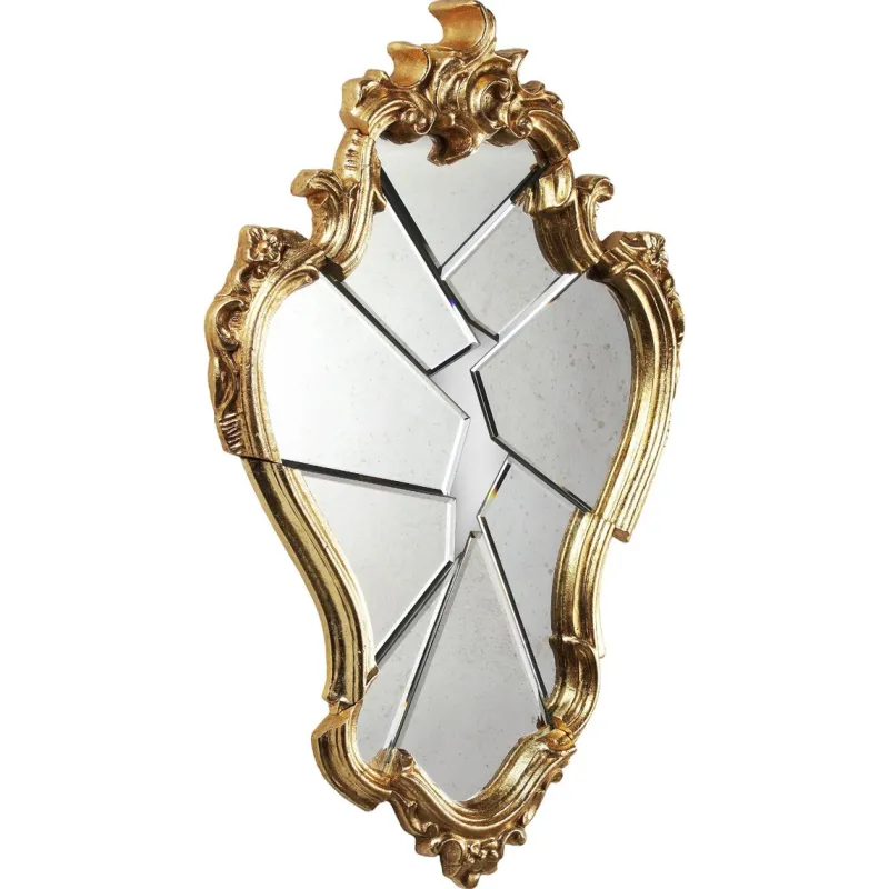 Pamono Arciduca Wall Mirror with Gold-Plated Wooden Frame by Barberini & Gunnell> Mirrors