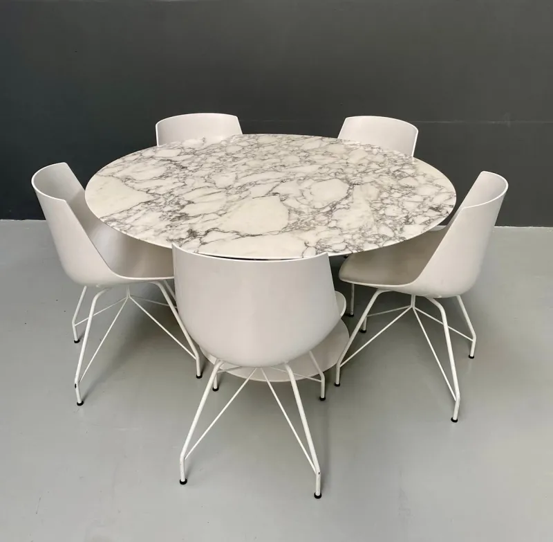 New Pamono Aresbescato Marble Dining Table by Eero Saarinen for Knoll