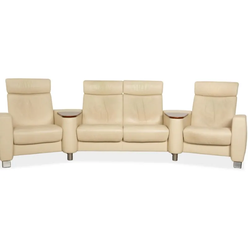 Pamono Arion Four-Seater Sofa in Leather from Stressless> Couches & Sofas