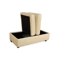 Outlet Pamono Arion 4-Seater Sofa and Ottoman in Cream Leather from Stressless, Set of 2
