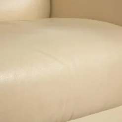 Outlet Pamono Arion 4-Seater Sofa and Ottoman in Cream Leather from Stressless, Set of 2