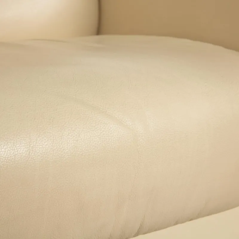 Outlet Pamono Arion 4-Seater Sofa and Ottoman in Cream Leather from Stressless, Set of 2