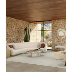 Discount Pamono Arizona Coffee Table in Travertine Stone and Brushed Brass by Insidherland