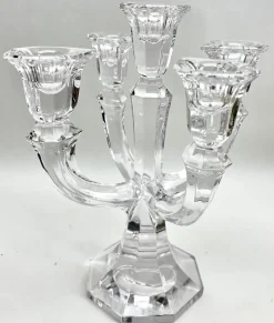 Best Pamono 5-Arm Crystal Candlestick from Val Saint Lambert, Belgium, 1930s