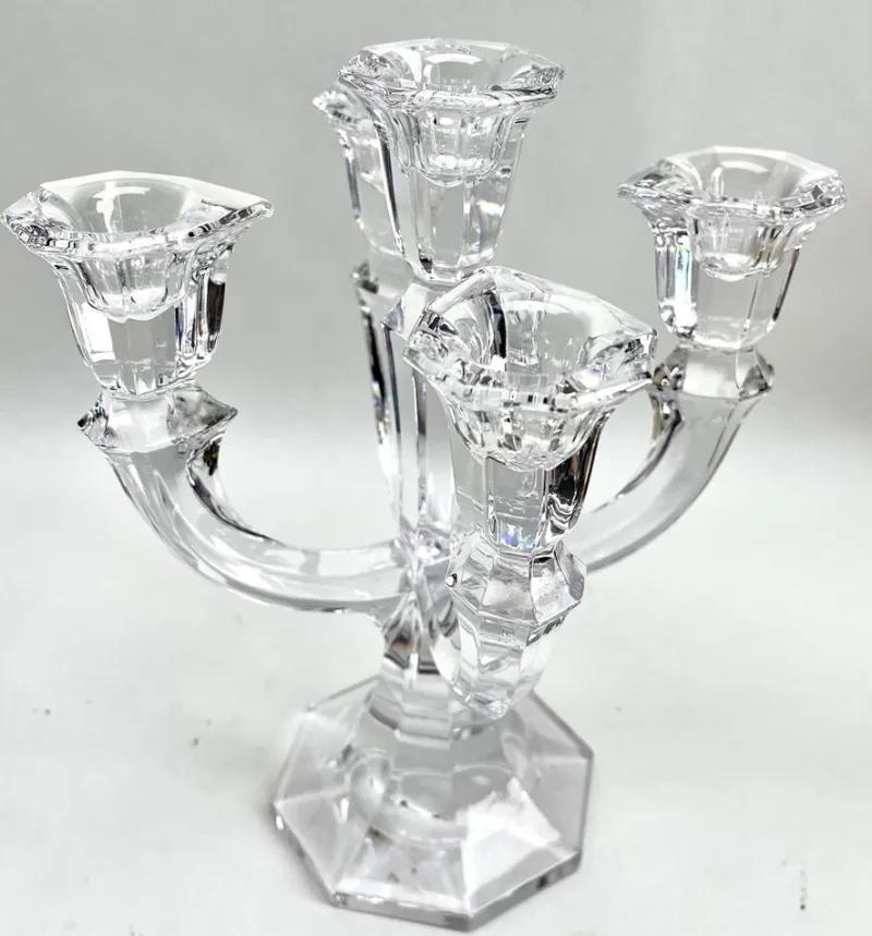 Best Pamono 5-Arm Crystal Candlestick from Val Saint Lambert, Belgium, 1930s