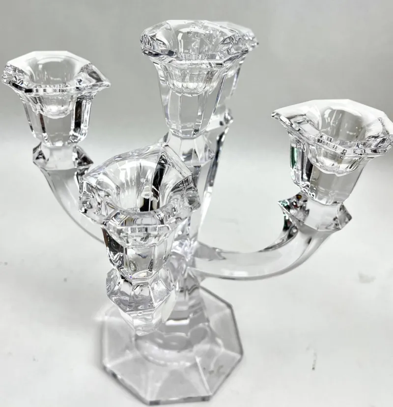 Best Pamono 5-Arm Crystal Candlestick from Val Saint Lambert, Belgium, 1930s