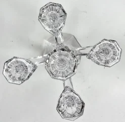 Best Pamono 5-Arm Crystal Candlestick from Val Saint Lambert, Belgium, 1930s