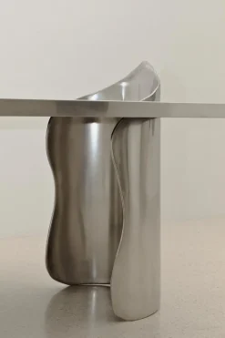Best Pamono Armand Bureau Table in Inox Stainless Steel by Atelier Ellery