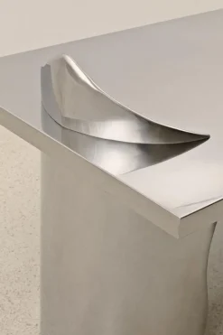 Best Pamono Armand Bureau Table in Inox Stainless Steel by Atelier Ellery